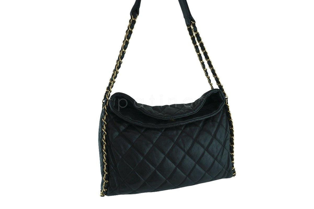 Chanel Black Quilted Ultimate Soft Luxe Chain Around Bag GHW