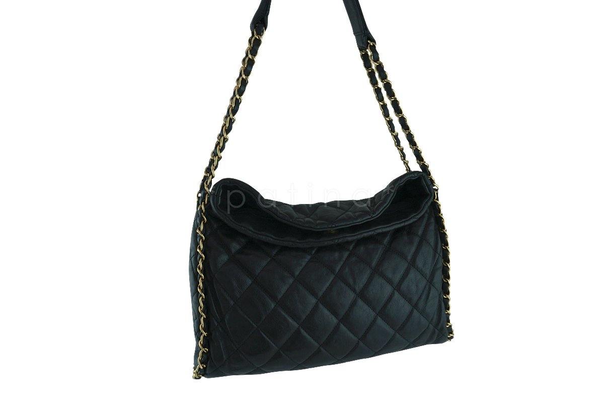 Chanel Black Quilted Ultimate Soft Luxe Chain Around Bag GHW