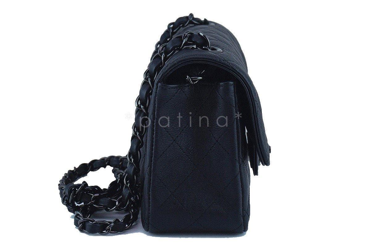 NWT 17S Chanel So Black Classic Mini 2.55 Rectangular Flap Bag