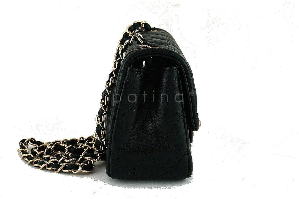 NWT Chanel Black Classic Quilted Square Mini 2.55 Flap Bag, GHW