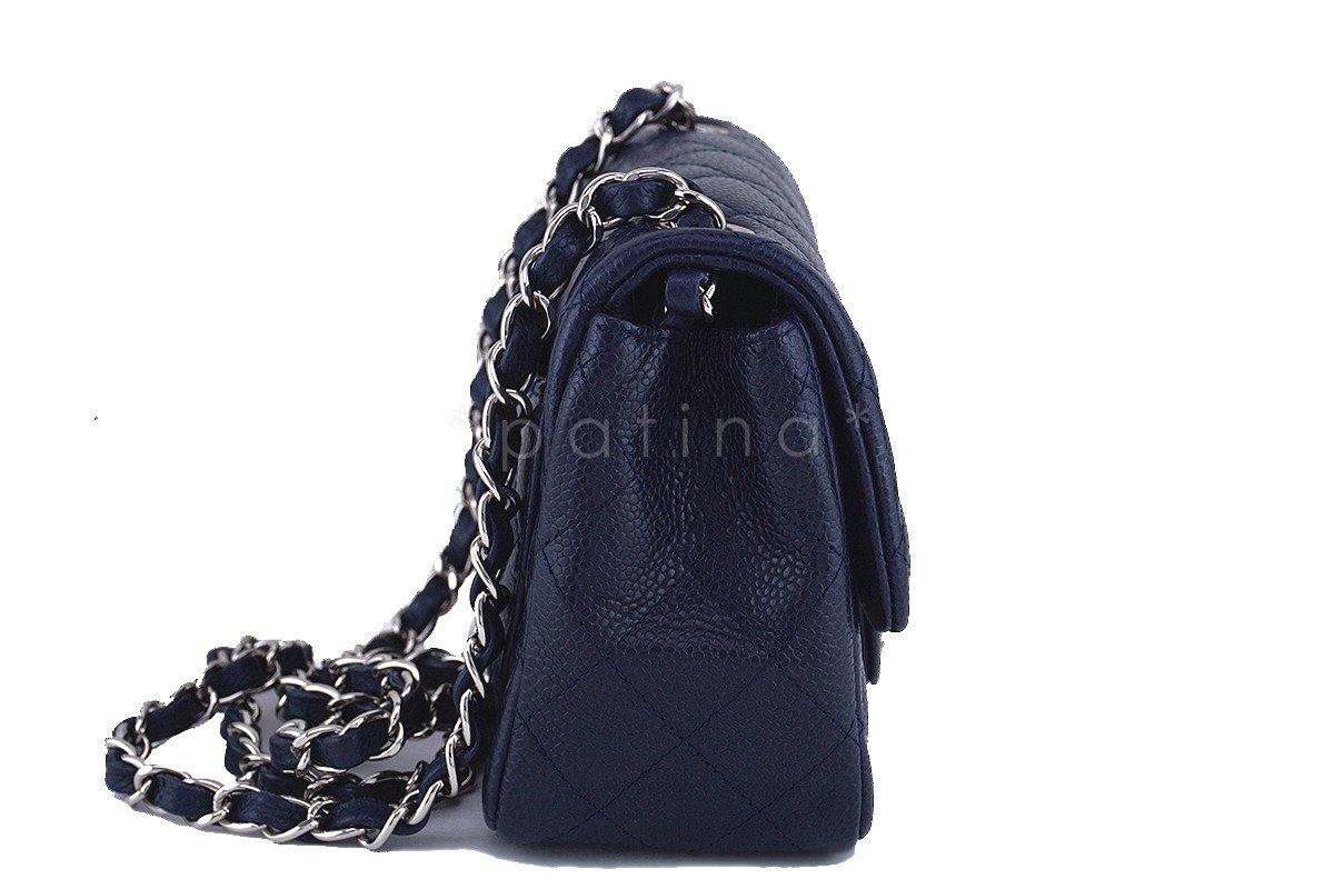 Chanel Navy Blue Caviar Classic Quilted Square Mini 2.55 Flap Bag