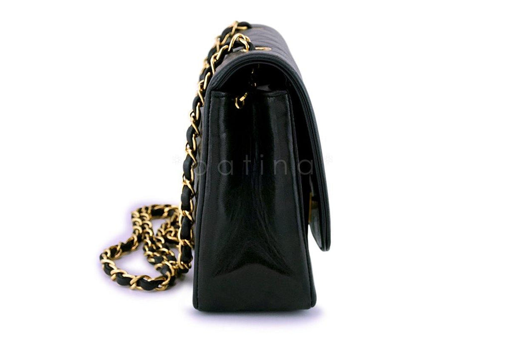 Chanel Vintage Black Lambskin Medium Diana Flap Bag
