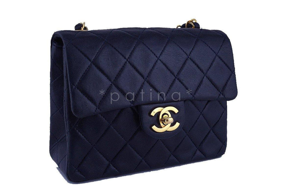 Chanel Navy Blue Classic Quilted Square Mini 2.55 Flap Bag