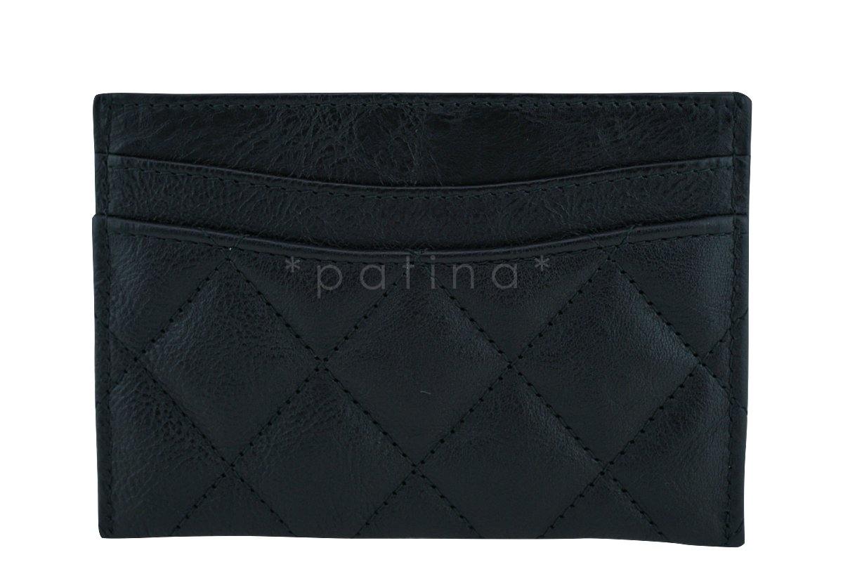 Chanel So Black Slim Card Holder Case Wallet Bag