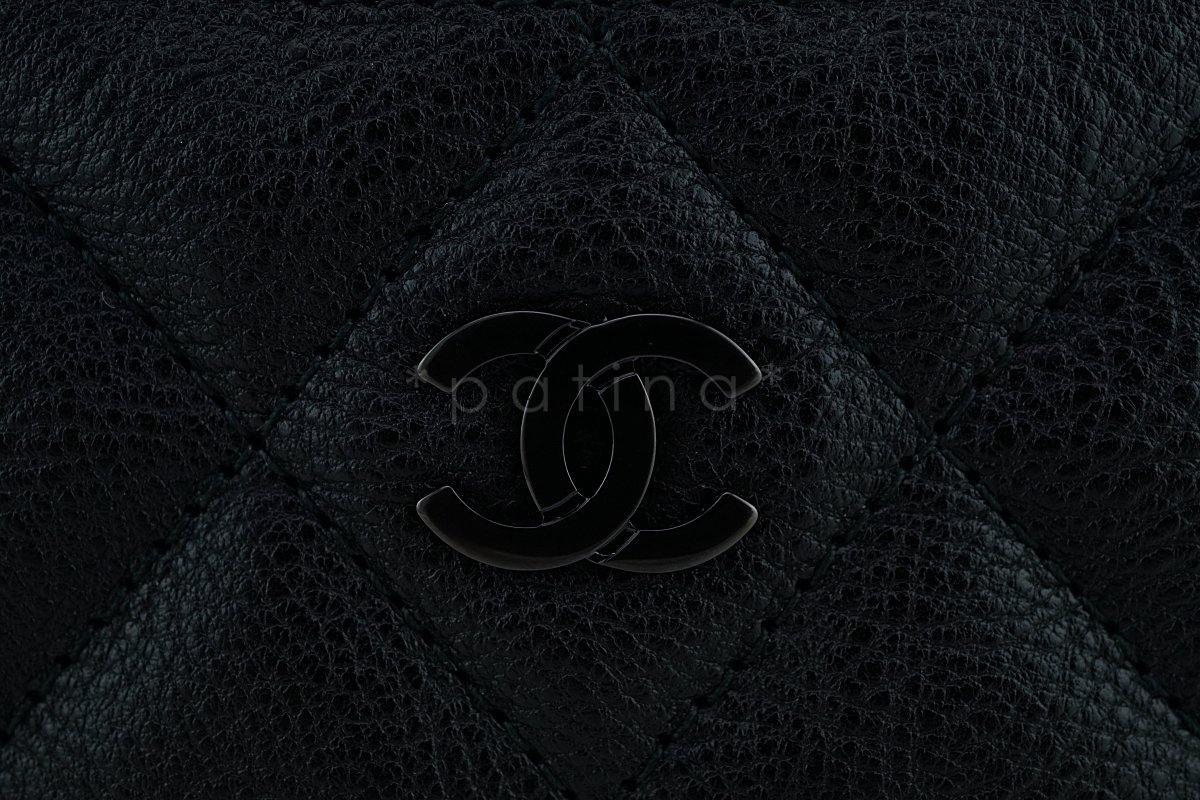 Chanel So Black Slim Card Holder Case Wallet Bag