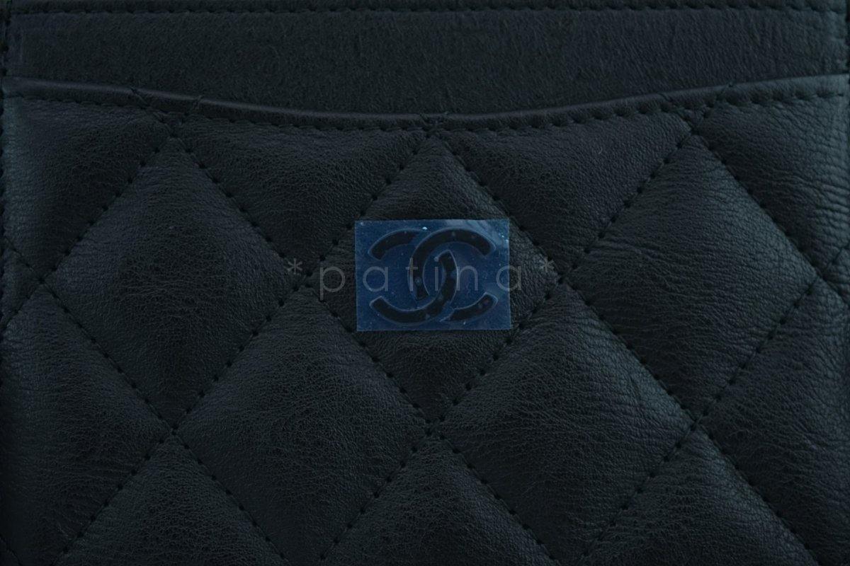New 17S Chanel So Black Slim Card Holder Case Wallet