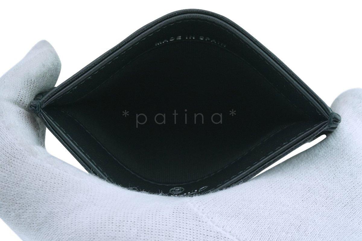 New 17S Chanel So Black Slim Card Holder Case Wallet