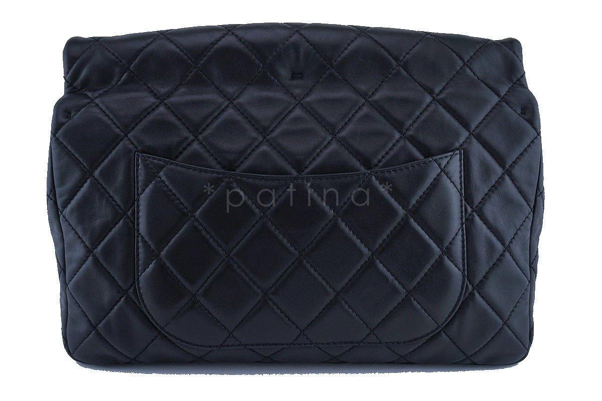 Chanel Black Classic Quilted Reissue Clutch Flap Purse Bag RHW