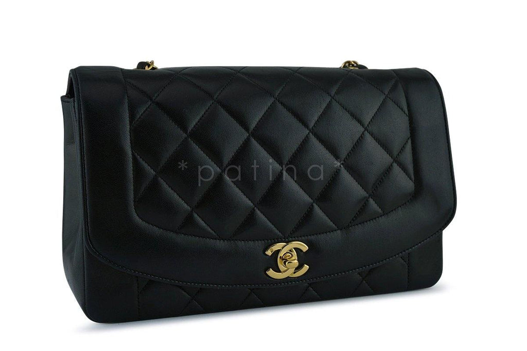 Chanel Black Vintage Quilted Classic "Diana" Shoulder Flap Bag
