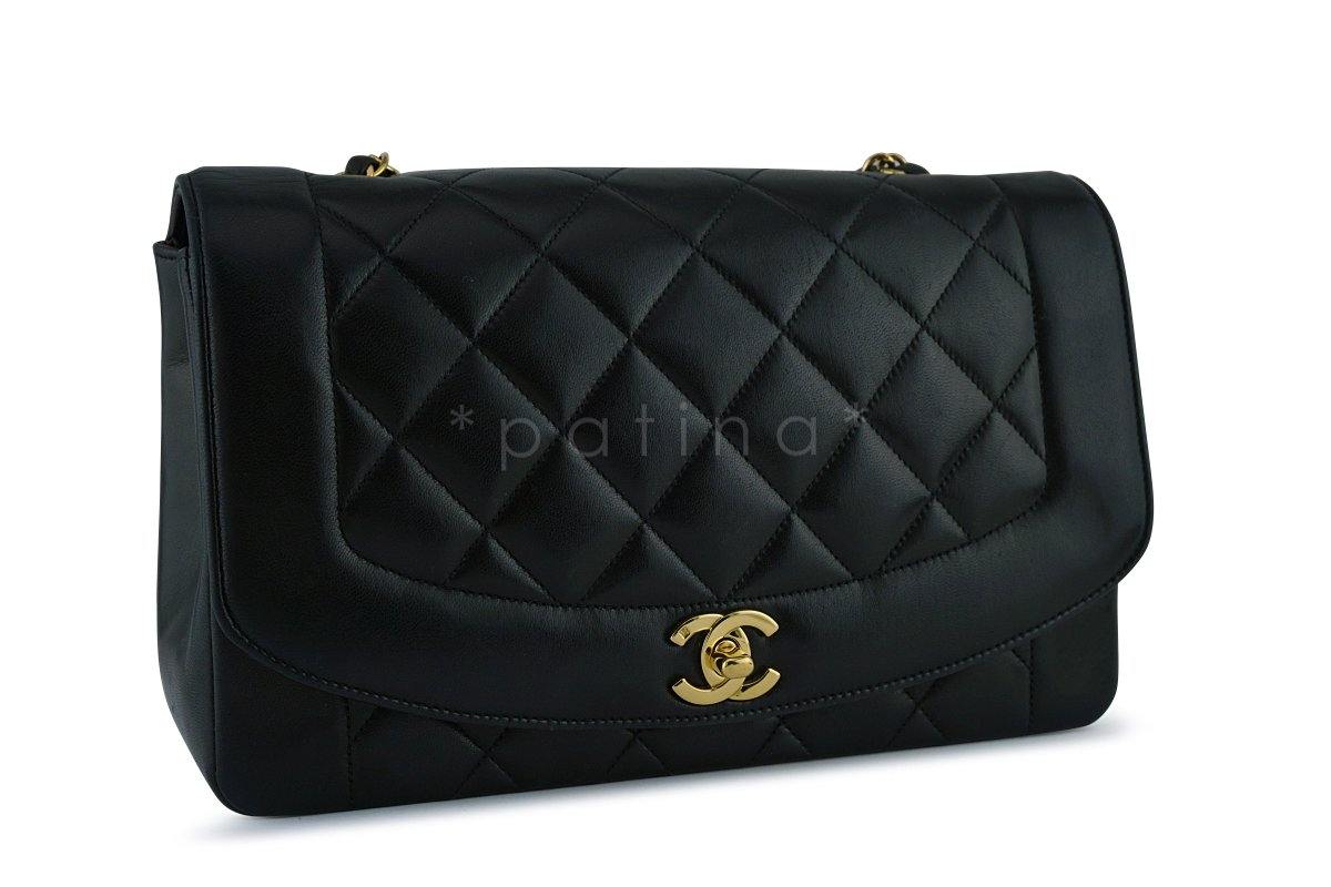 Chanel Black Vintage Quilted Classic "Diana" Shoulder Flap Bag