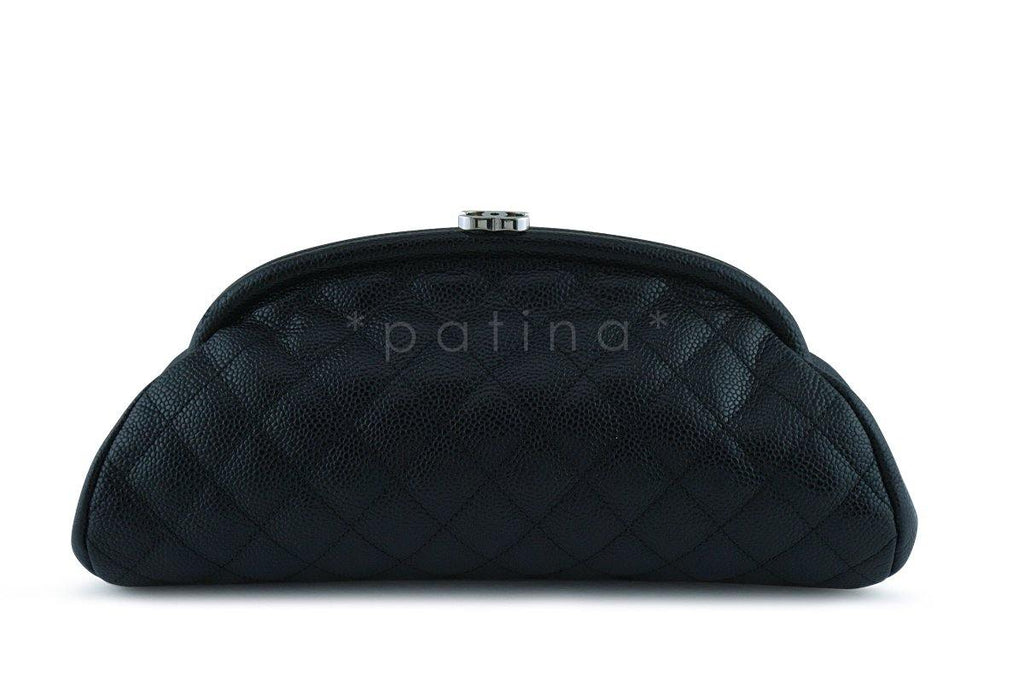 Chanel Black Caviar Timeless Quilted Clutch Bag