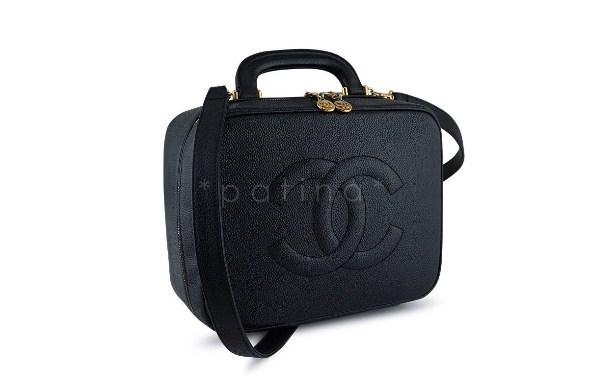 Chanel Black Caviar Classic Vanity Case Bag