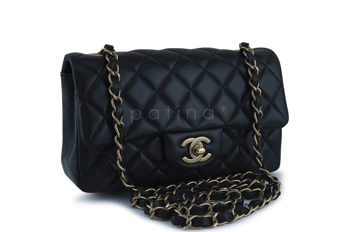 Chanel Black Classic Quilted Rectangular Mini 2.55 Flap Bag