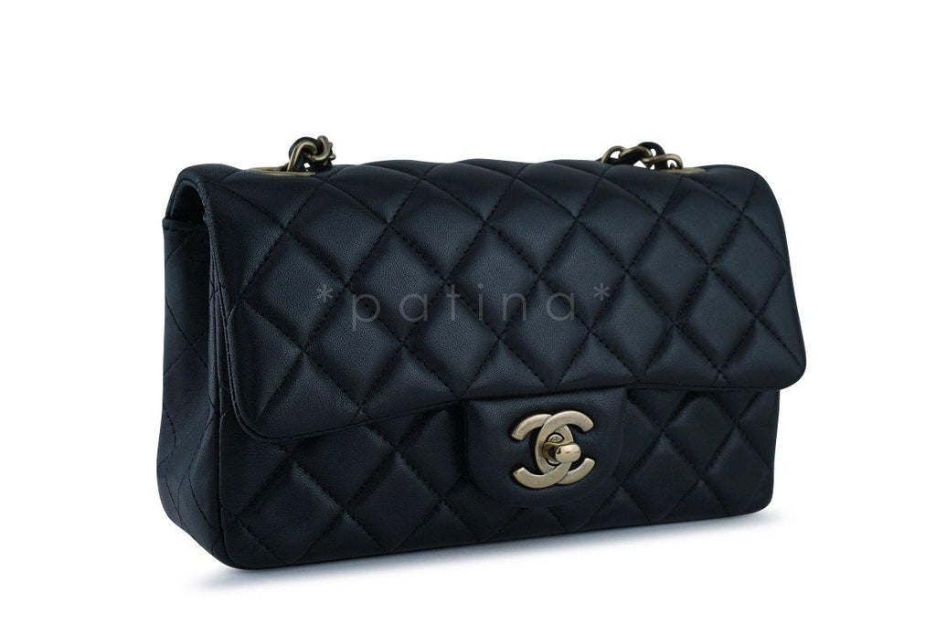 Chanel Black Classic Quilted Rectangular Mini 2.55 Flap Bag