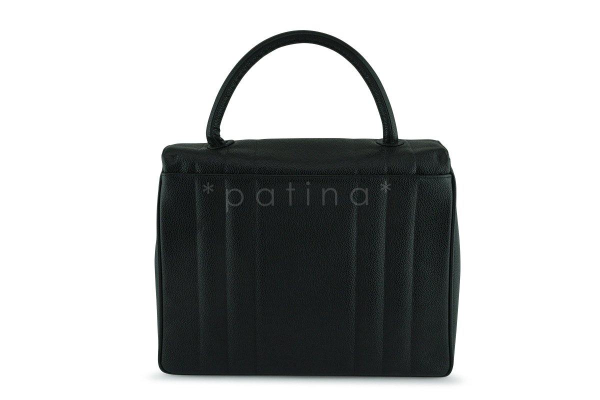 Chanel Vintage Black Caviar Classic Mademoiselle Kelly Flap Bag