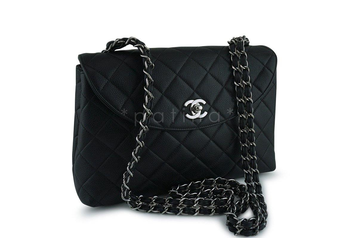 Chanel Black Caviar Classic Crossbody Quilted Flap Bag