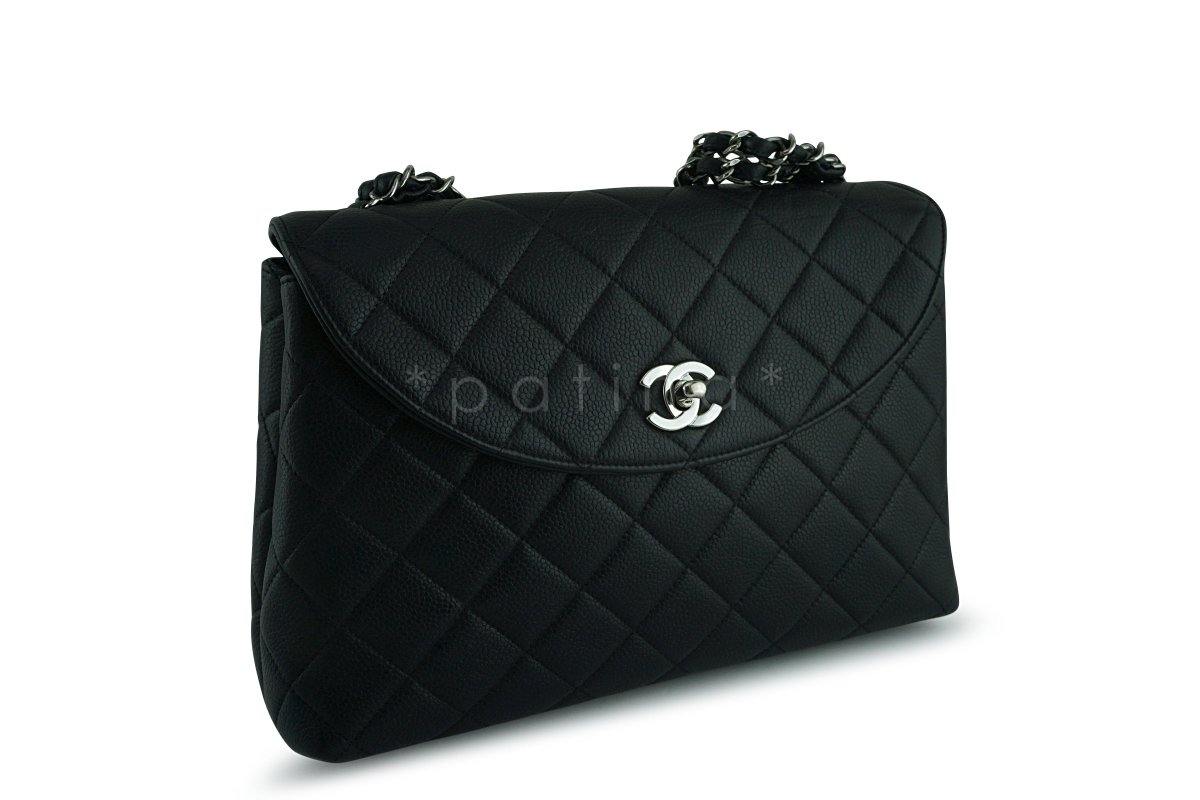Chanel Black Caviar Classic Crossbody Quilted Flap Bag