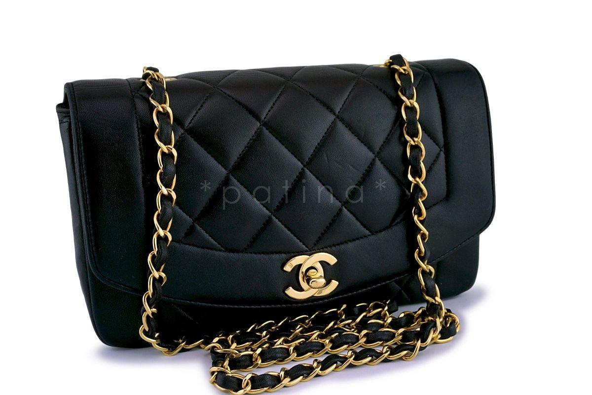 Chanel Black Vintage Quilted Classic "Diana" Shoulder Flap Bag