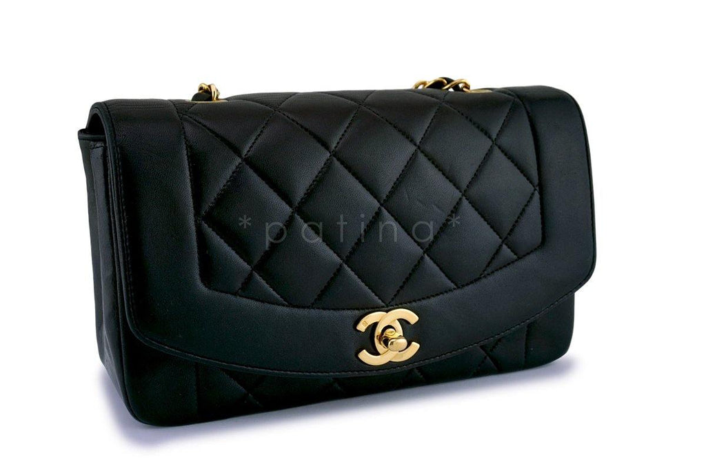 Chanel Black Vintage Quilted Classic "Diana" Shoulder Flap Bag