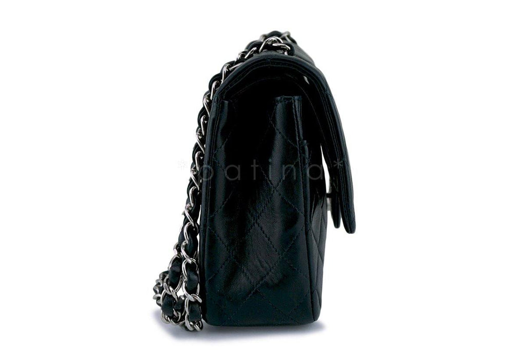 Chanel Black Lambskin Medium  Classic Double Flap Bag SHW