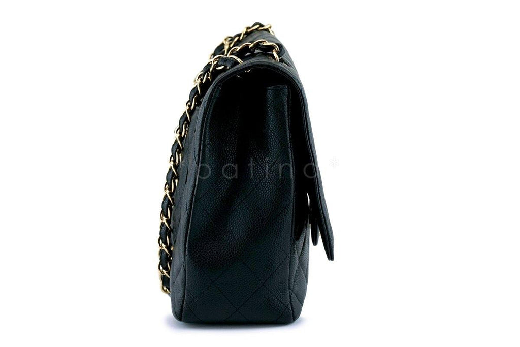 Chanel Black Caviar Maxi Quilted Classic "Jumbo XL" Flap Bag GHW