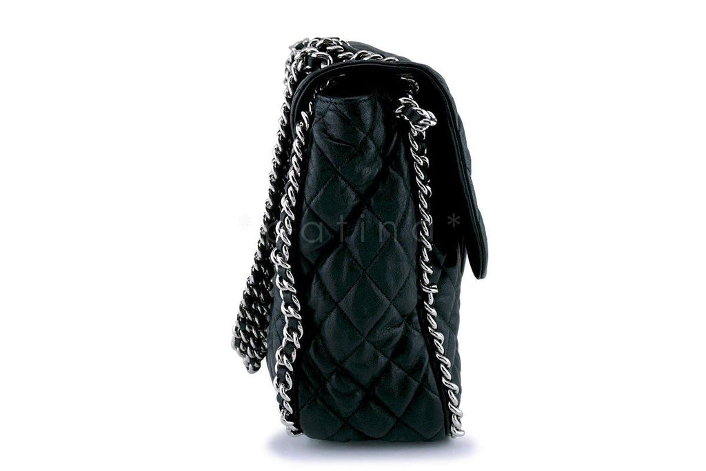 Chanel Black Classic Chain Around Maxi Luxe Flap Bag