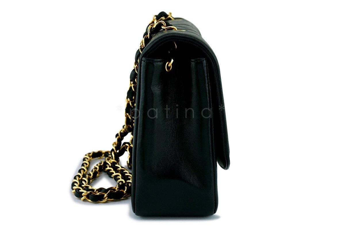 Chanel Black Vintage Quilted Classic "Diana" Shoulder Flap Bag 24k GHW