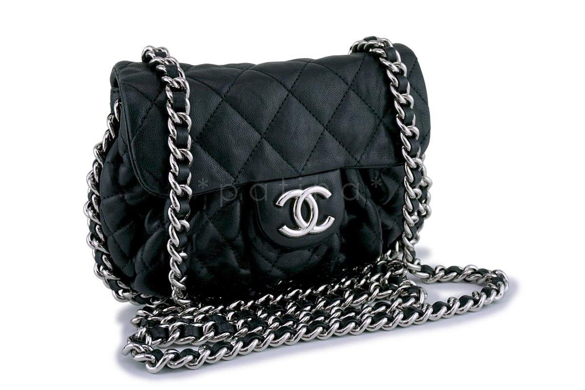 Chanel Black Mini/Small Chain Around Rounded Classic Cross Body Flap Bag