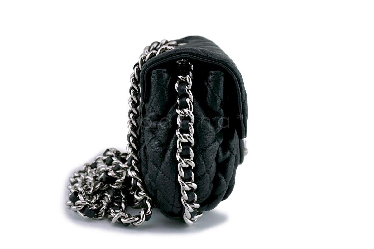 Chanel Black Mini/Small Chain Around Rounded Classic Cross Body Flap Bag