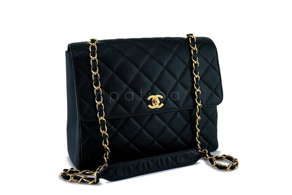Chanel Black Vintage Caviar Classic Crossbody Flap Bag 24k GHW