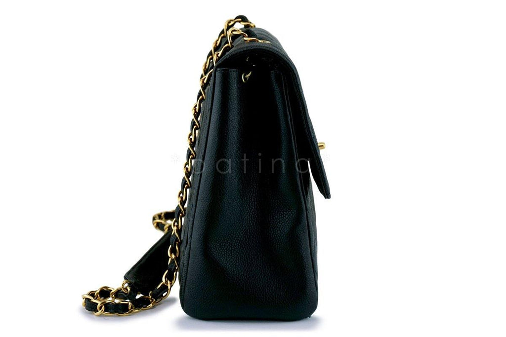 Chanel Black Vintage Caviar Classic Crossbody Flap Bag 24k GHW