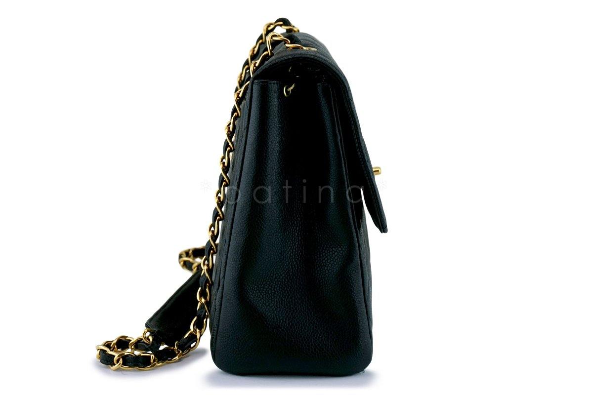 Chanel Black Vintage Caviar Classic Crossbody Flap Bag 24k GHW