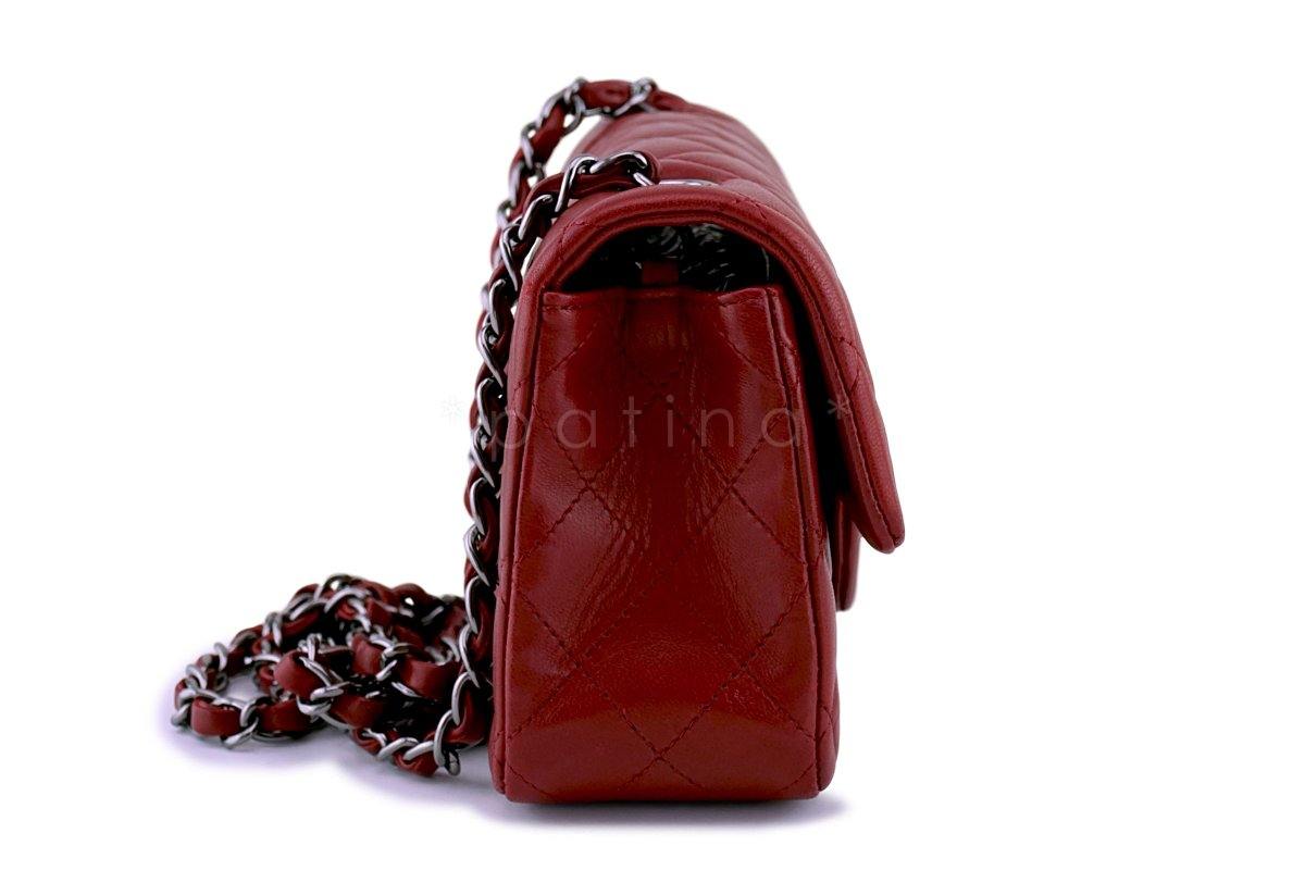 Chanel Dark Red Classic Quilted Rectangular Mini 2.55 Flap Bag