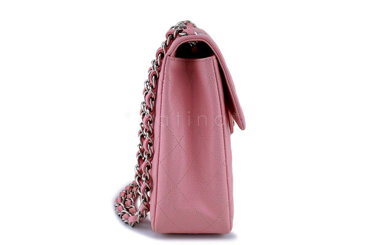 Chanel Pink Caviar Jumbo Quilted Classic 2.55 Flap Bag SHW