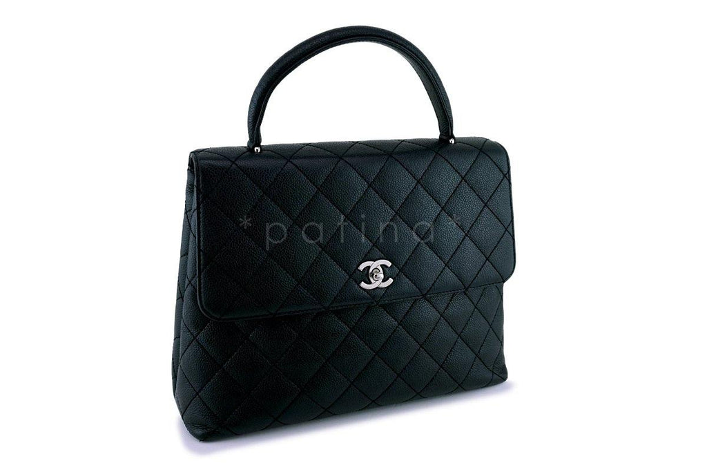 Chanel Black Caviar Classic Kelly Flap Bag SHW