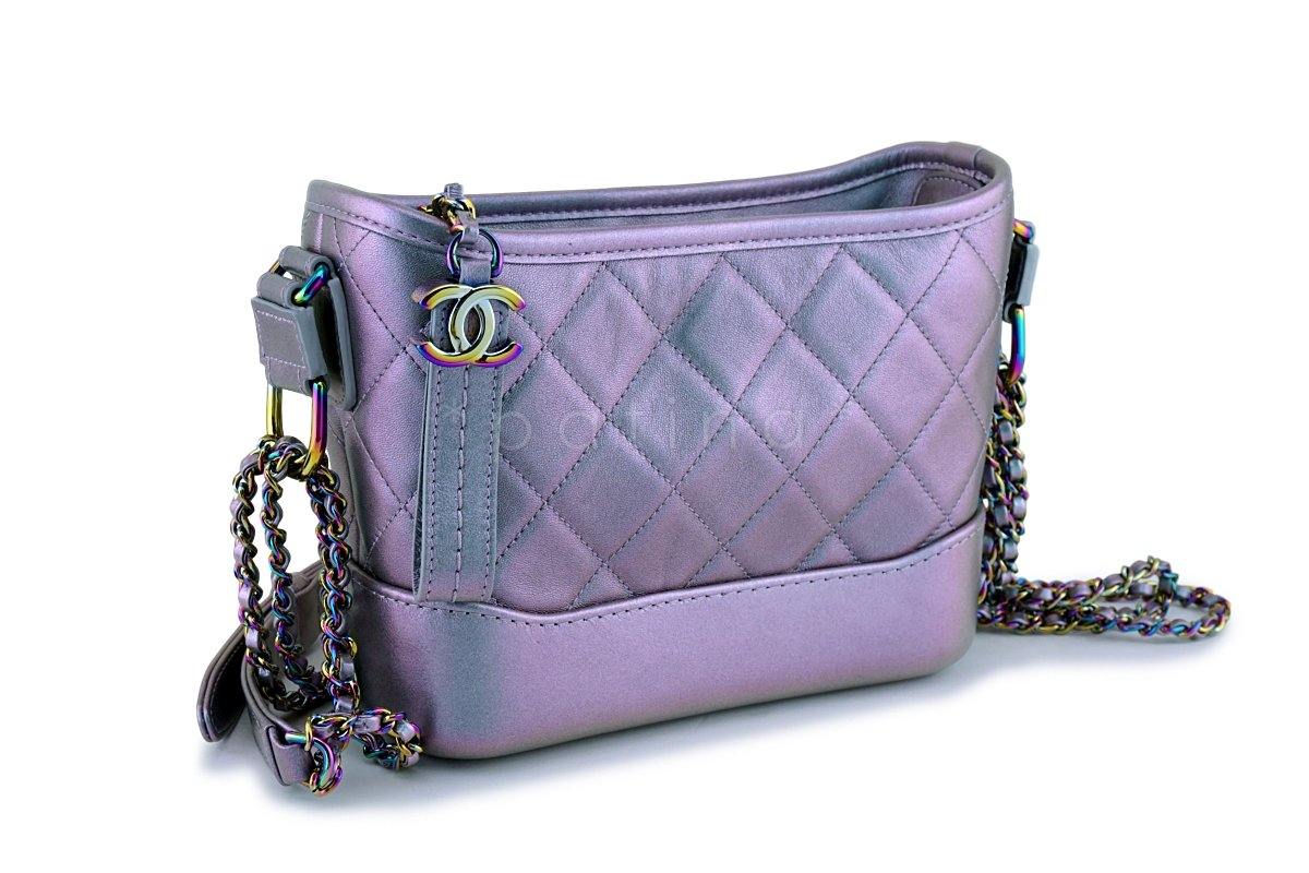 Chanel Iridescent Purple Small Gabrielle Hobo Bag