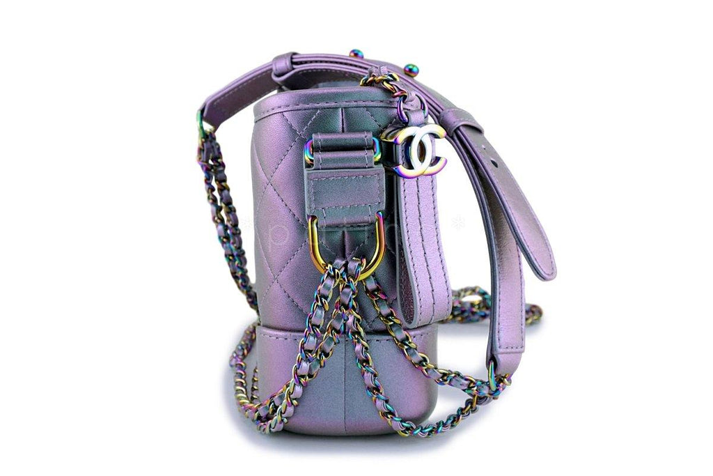 Chanel Iridescent Purple Small Gabrielle Hobo Bag