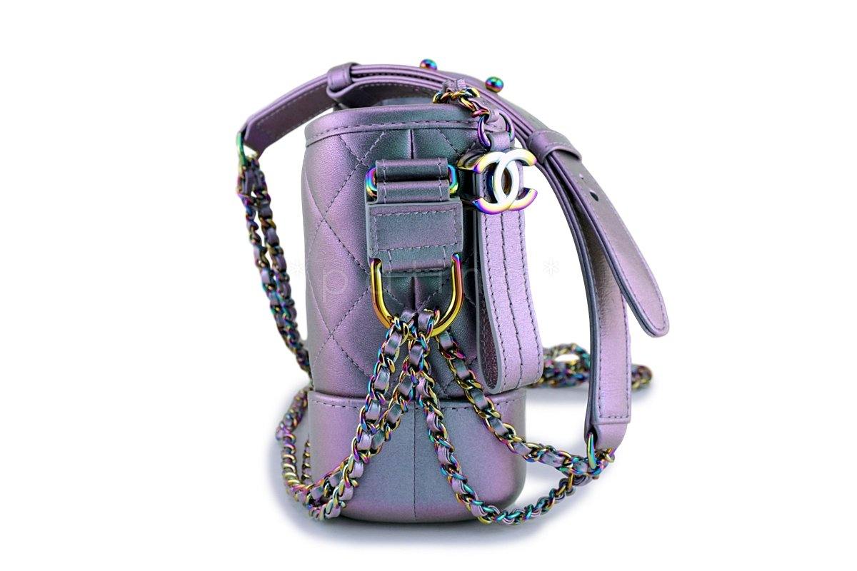 Chanel Iridescent Purple Small Gabrielle Hobo Bag