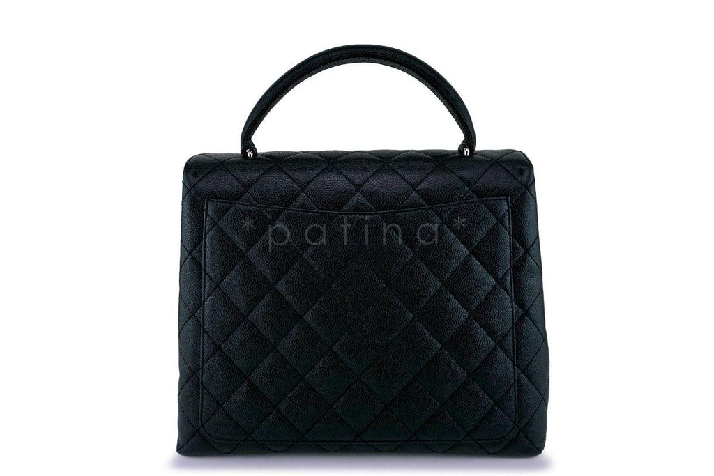 Chanel Black Caviar Large Kelly Tote Bag SHW
