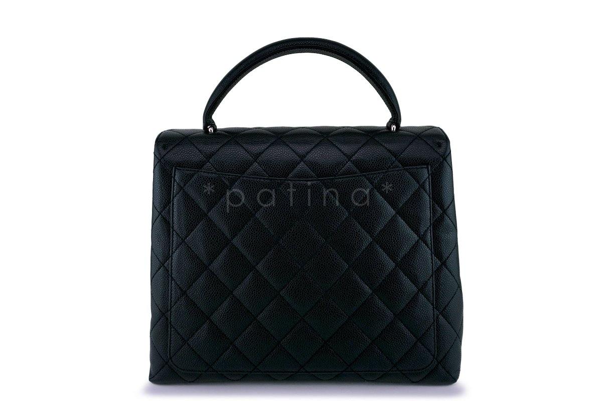 Chanel Black Caviar Large Kelly Tote Bag SHW