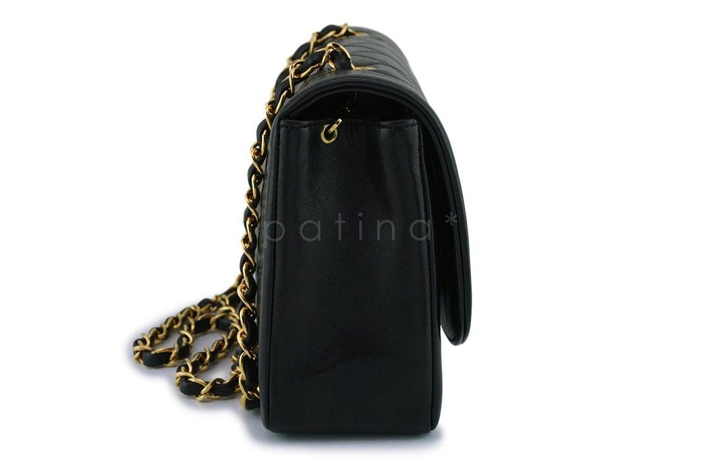 Chanel Vintage Black Medium Classic Diana Flap Bag 24k GHW