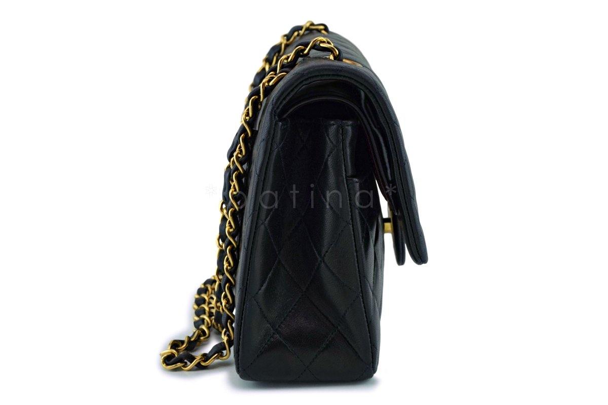Chanel Black Lambskin Classic Double Flap Bag 24k GHW