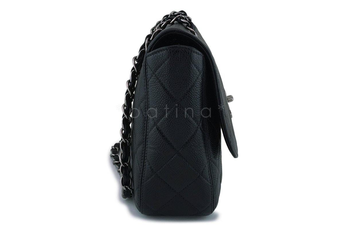 *rare* Chanel Vintage Black Caviar Jumbo Flap Bag RHW