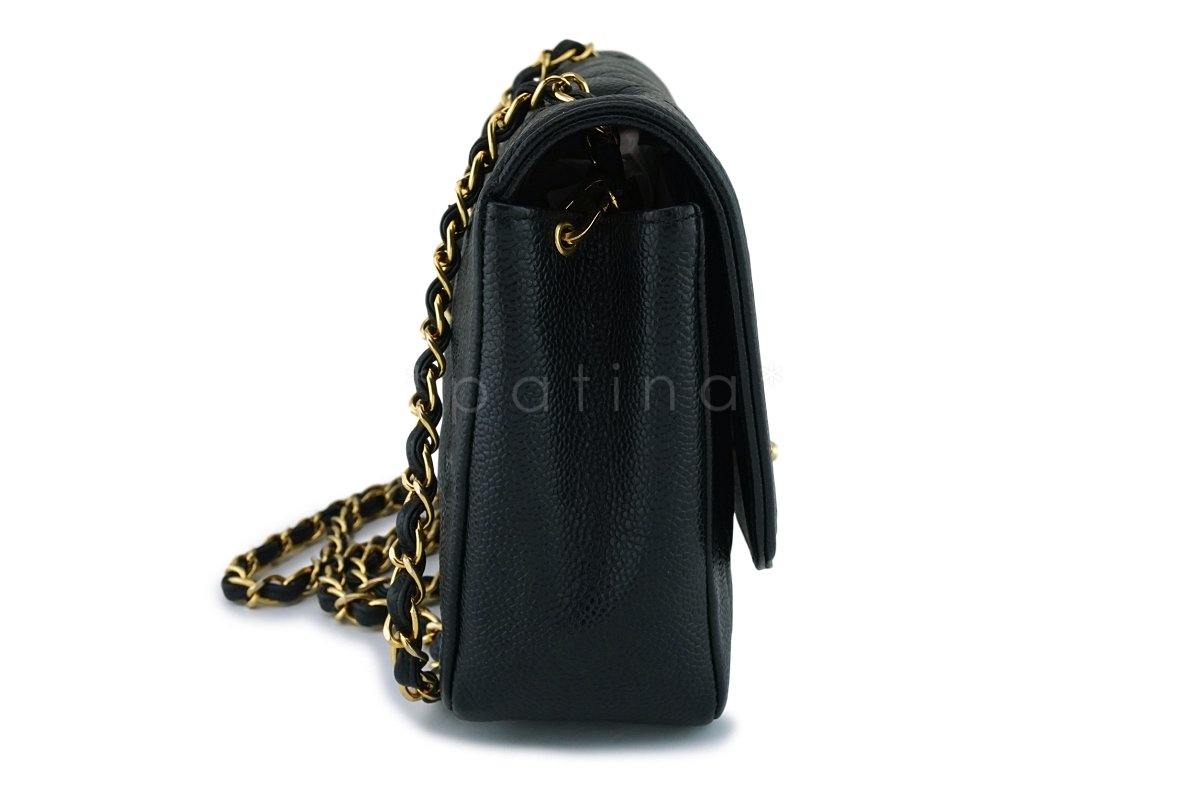 *rare* Chanel Vintage Black Caviar Classic Diana Flap Bag 24k GHW