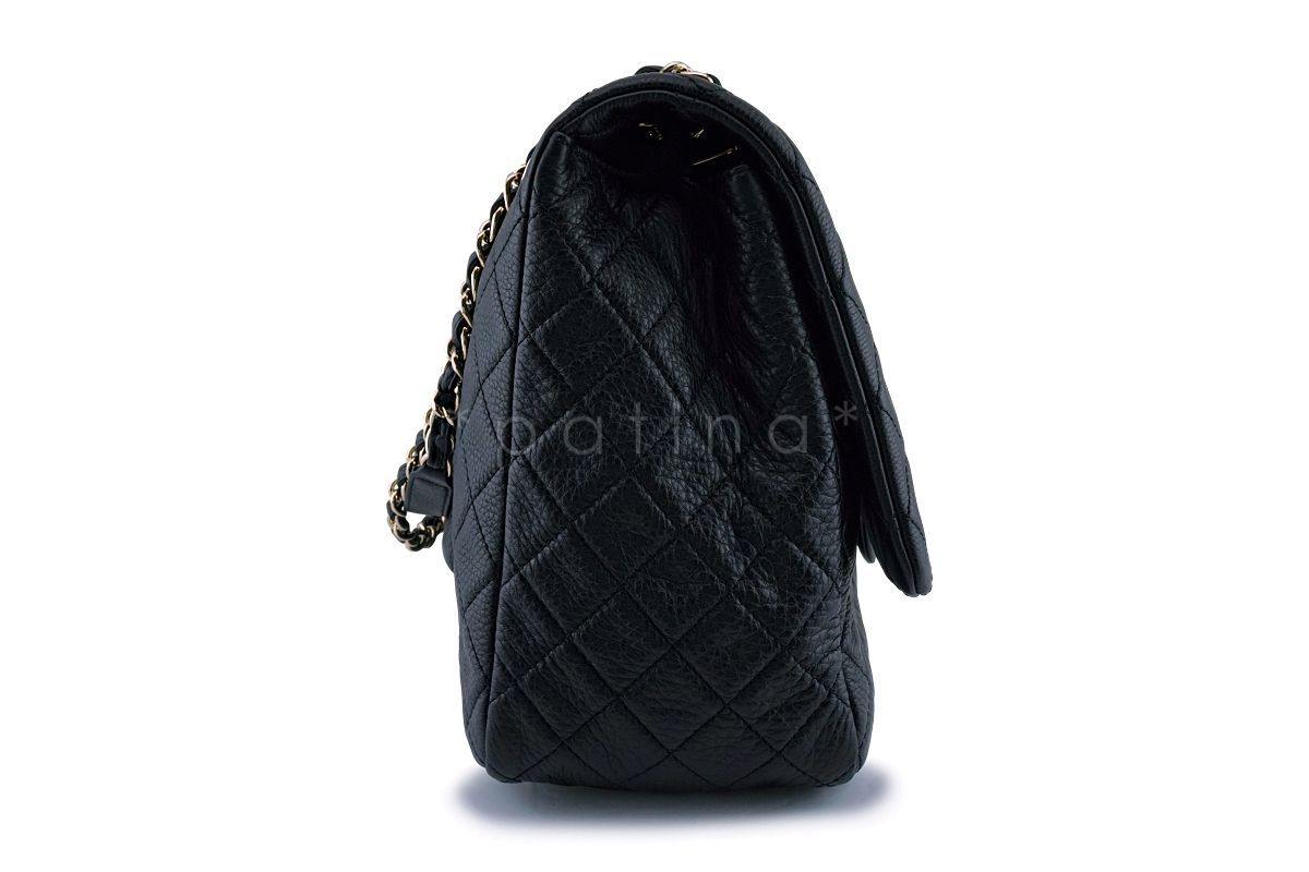 17S Chanel Black Ltd Airlines Runway Travel XXL Classic Flap Bag GHW