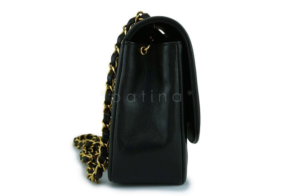 Chanel Vintage Black Medium Classic Diana Flap Bag 24k GHW