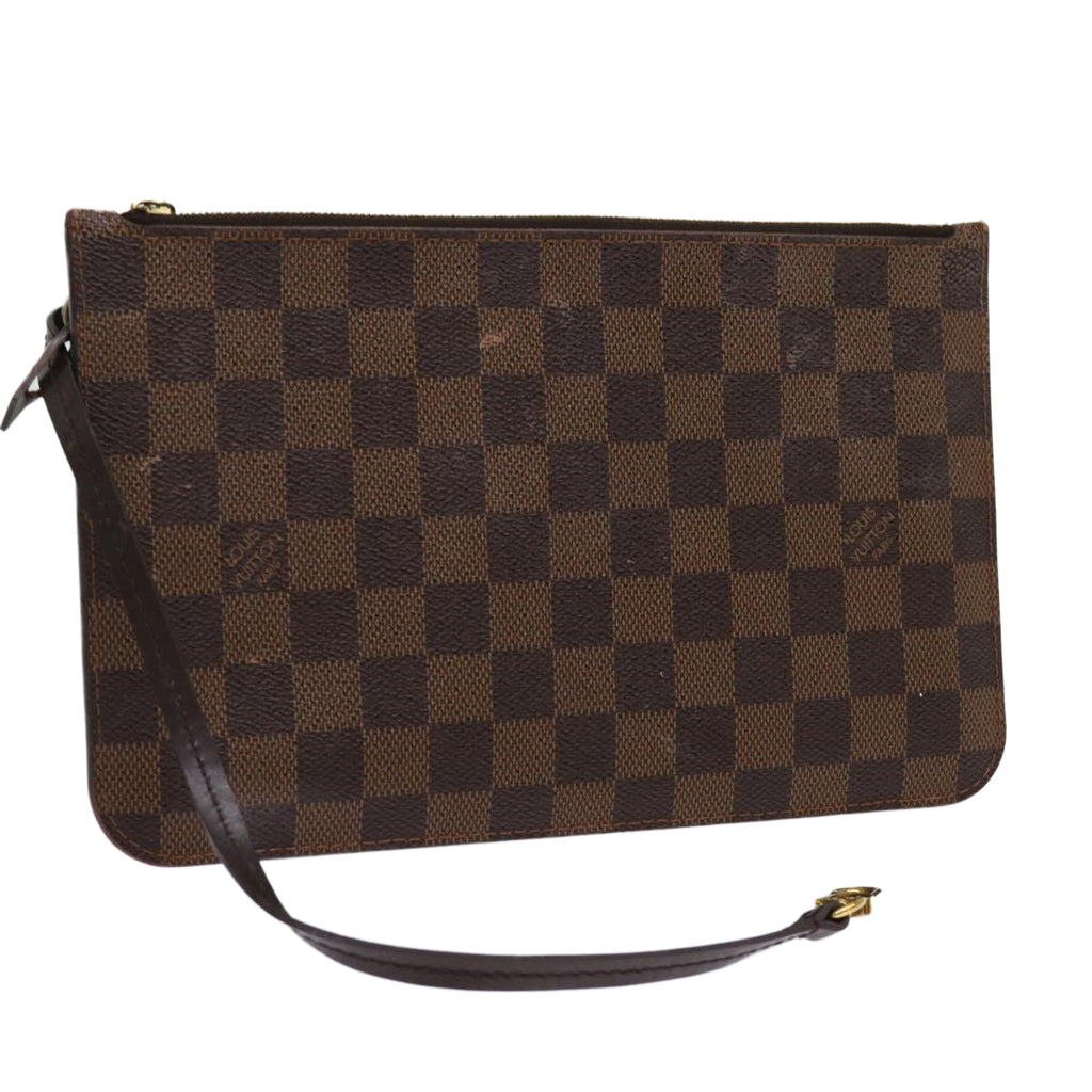 LOUIS VUITTON Damier Ebene Neverfull MM Pouch Accessory Pouch LV 63478