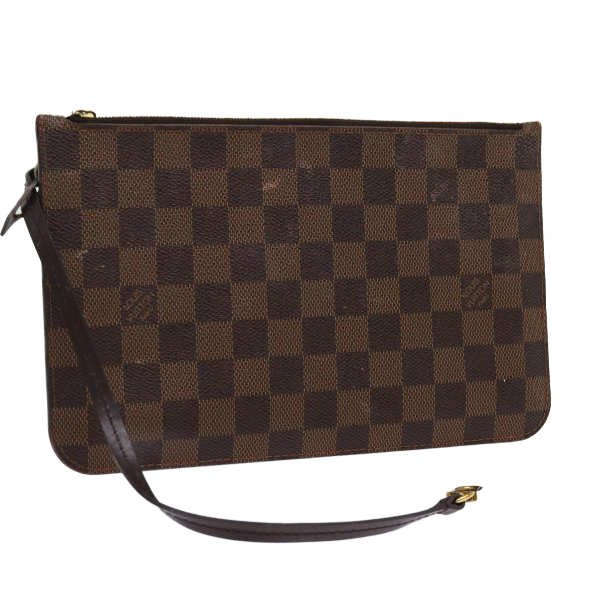 LOUIS VUITTON Damier Ebene Neverfull MM Pouch Accessory Pouch LV 63478
