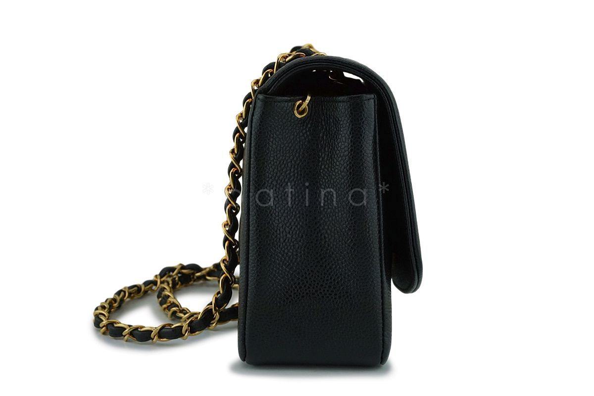 Chanel Black Vintage Caviar Medium Diana Classic Flap Bag 24k GHW