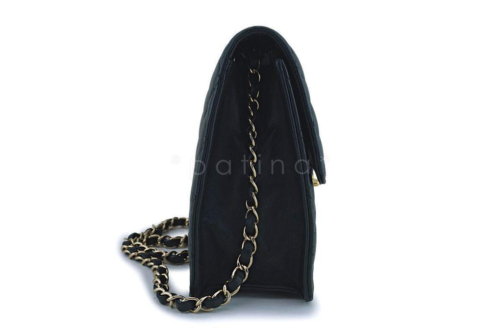 Chanel Vintage Black Lambskin Timeless Classic Clutch on Chain Flap Bag 24k GHW